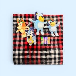 Bluey and Bingo Bundle- 4 Plush Keychains and 5 Chapstick